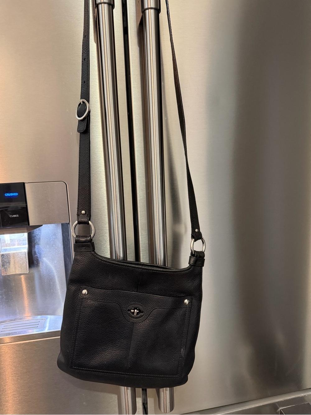 Coach Black Pebbled Leather Crossbody Bag